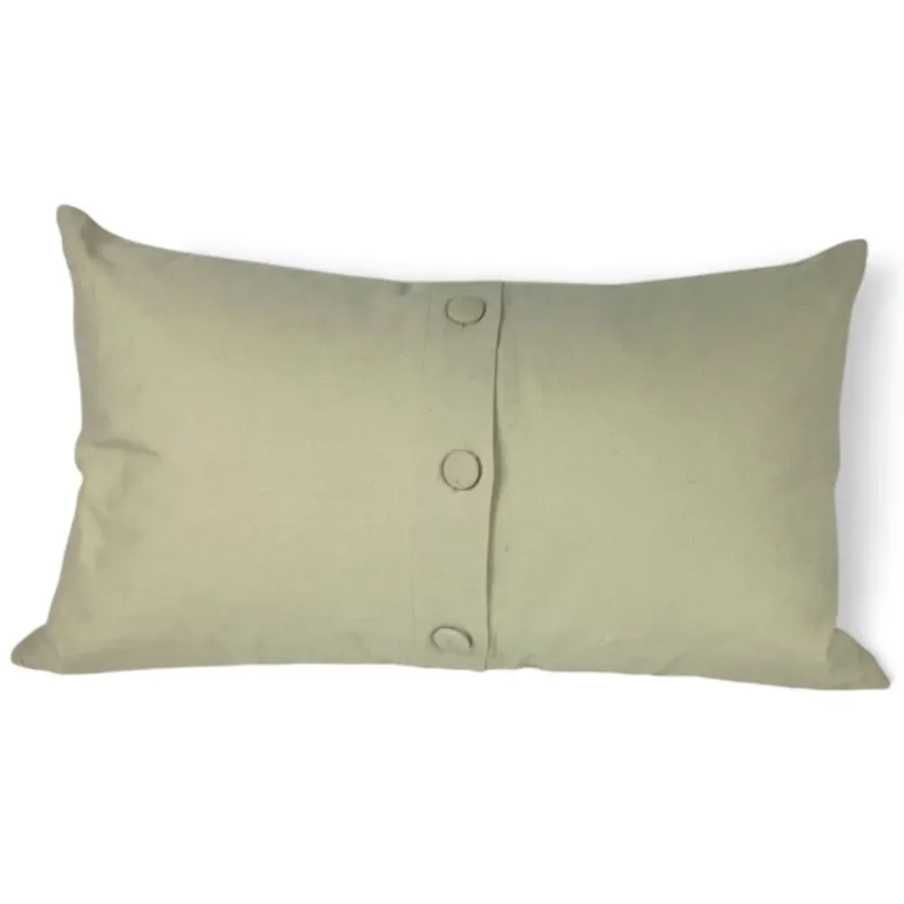 Pottery Barn Pillow Crewel Embroidered Holly Berries Pine Cones Lumbar 16x26